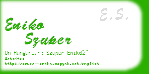 eniko szuper business card